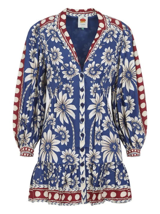 Abito corto con maniche lunghe