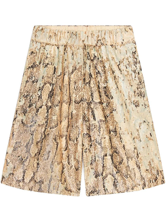 Pantaloni corti con pailettes