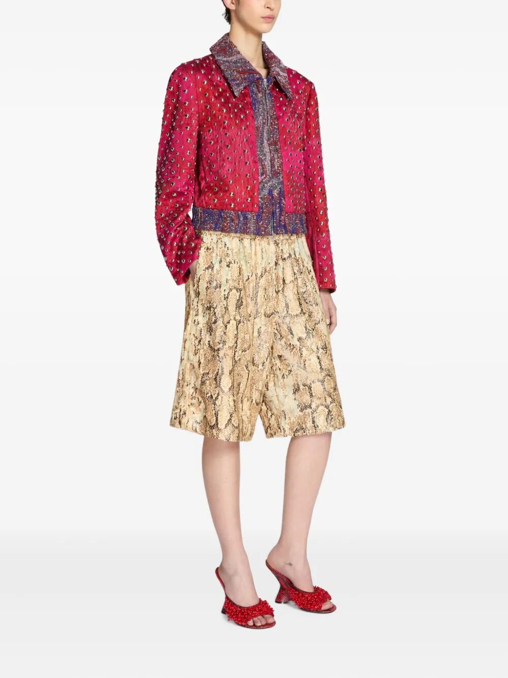 Pantaloni corti con pailettes