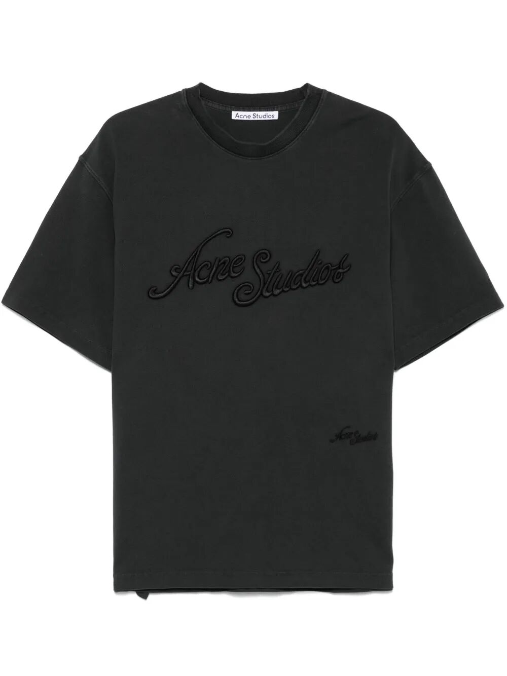 T-shirt effetto polo con logo ricamato