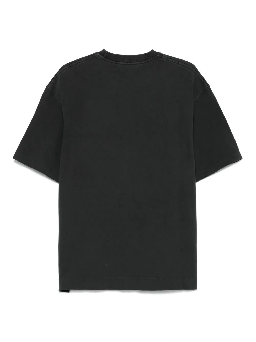 T-shirt effetto polo con logo ricamato