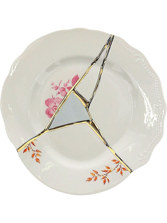 PIATTO DA FRUTTA IN PORCELLANA ø Cm.21 h.2,8 "KINTSUGI-n`1"