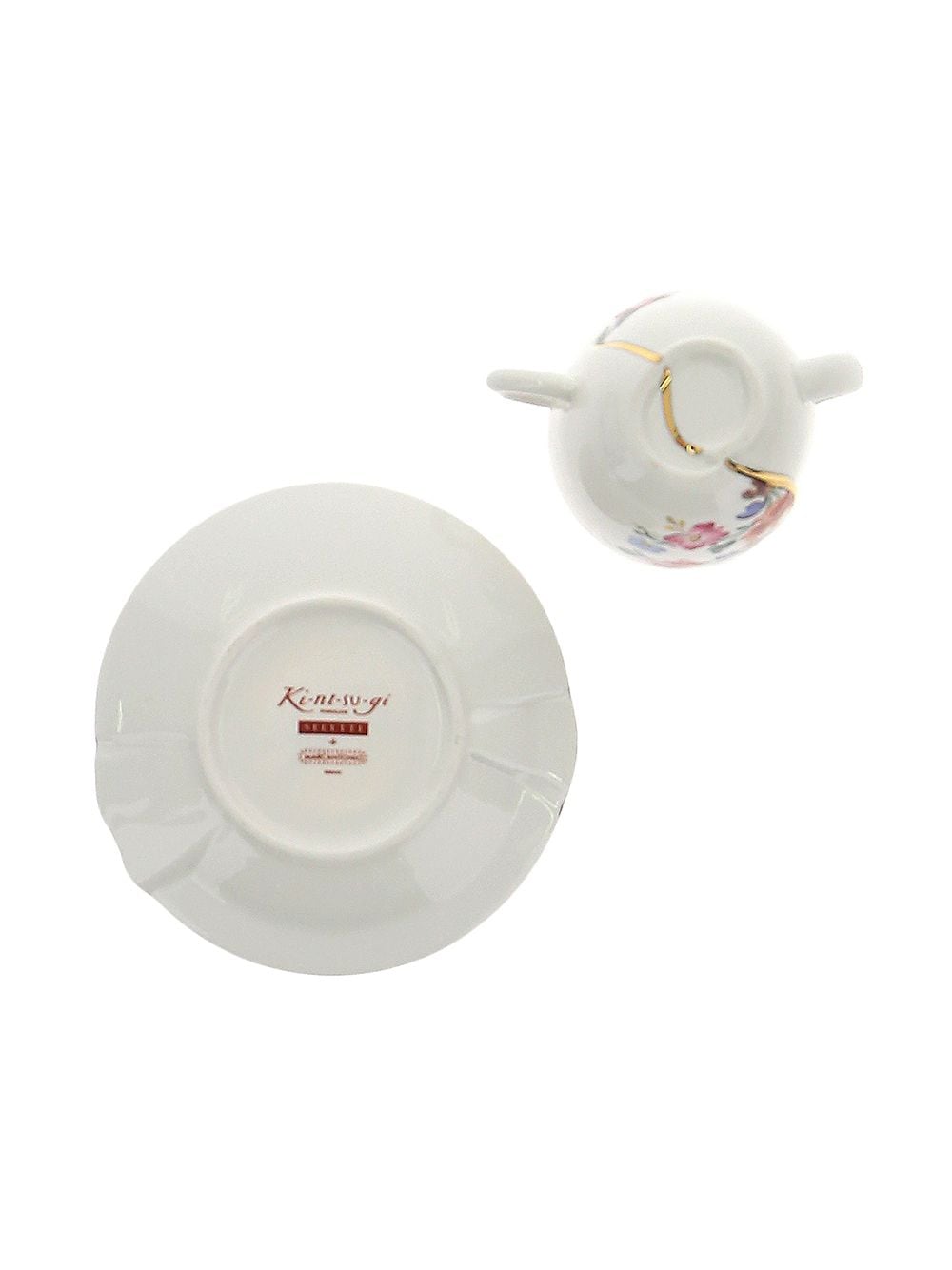 TAZZINA DA CAFFÈ CON PIATTINO IN PORCELLANA  "KINTSUGI-n`1"