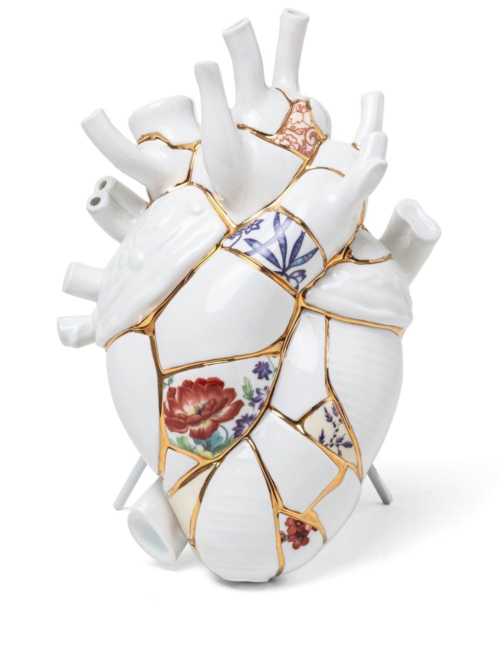VASO IN PORCELLANA "LOVE IN BLOOM - KINTSUGI" Cm.16,5x9 h.25