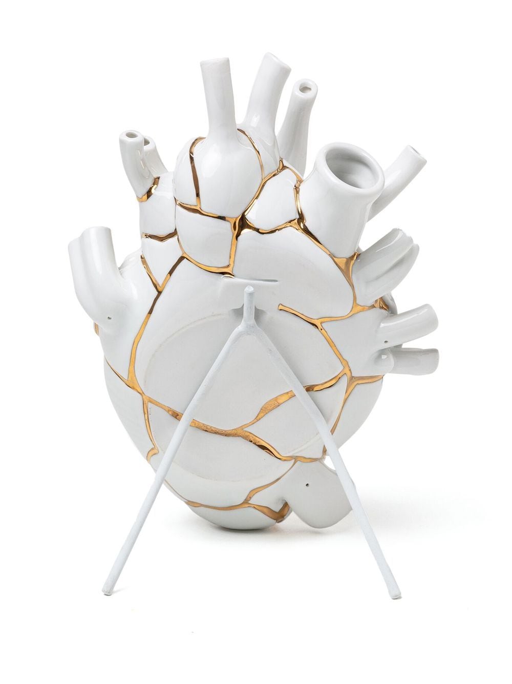 VASO IN PORCELLANA "LOVE IN BLOOM - KINTSUGI" Cm.16,5x9 h.25