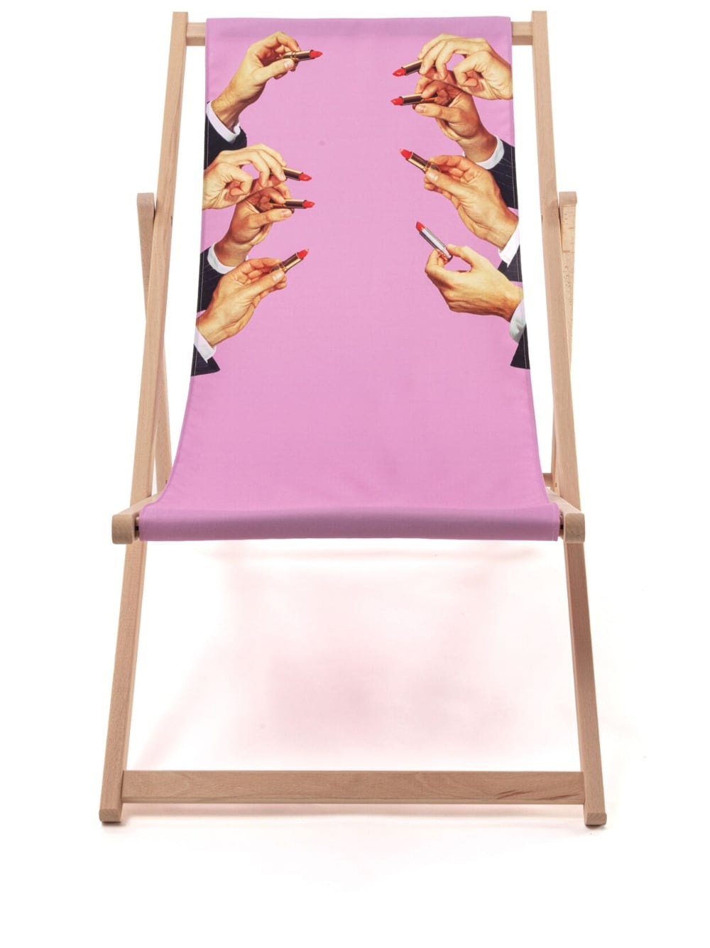 SDRAIO PIEGHEVOLE IN LEGNO/POLIESTERE  "TOILETPAPER" - LIPSTICKS PINK