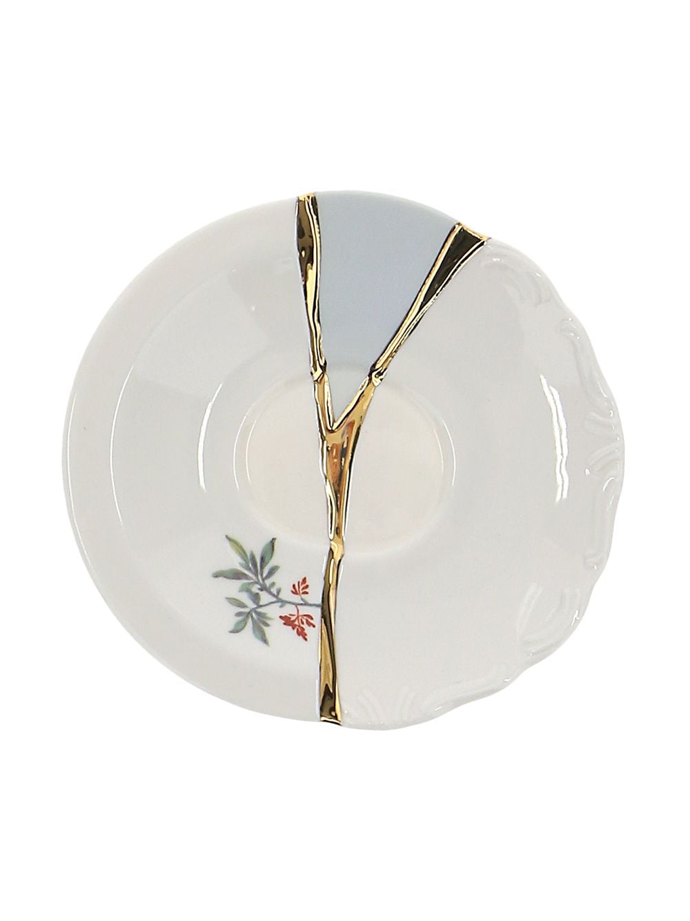 TAZZINA DA CAFFÈ CON PIATTINO IN PORCELLANA  "KINTSUGI-n`3"