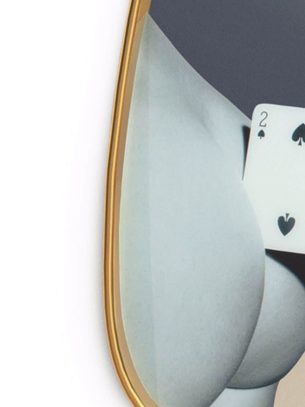 SPECCHIO CON CORNICE LEGNO "TOILETPAPER" Cm.54 h.59 - TWO OF SPADES