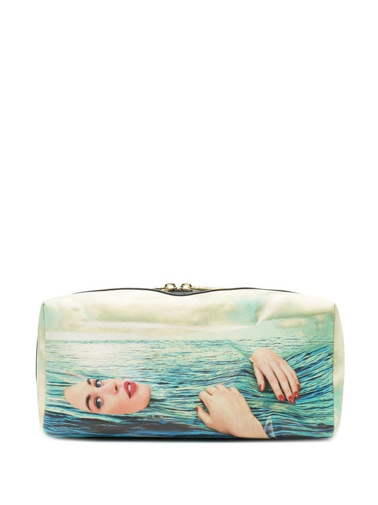 WASHBAG IN PU "TOILETPAPER" Cm. 25,5x12,5x12 - SEA GIRL