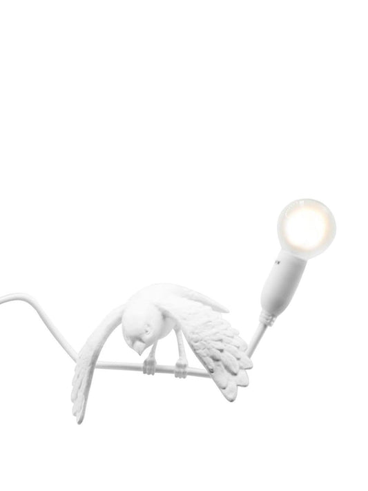 LAMPADA  USB IN RESINA CON MORSETTO "SPARROW-TAKING OFF"-C/TRASFORMATORE