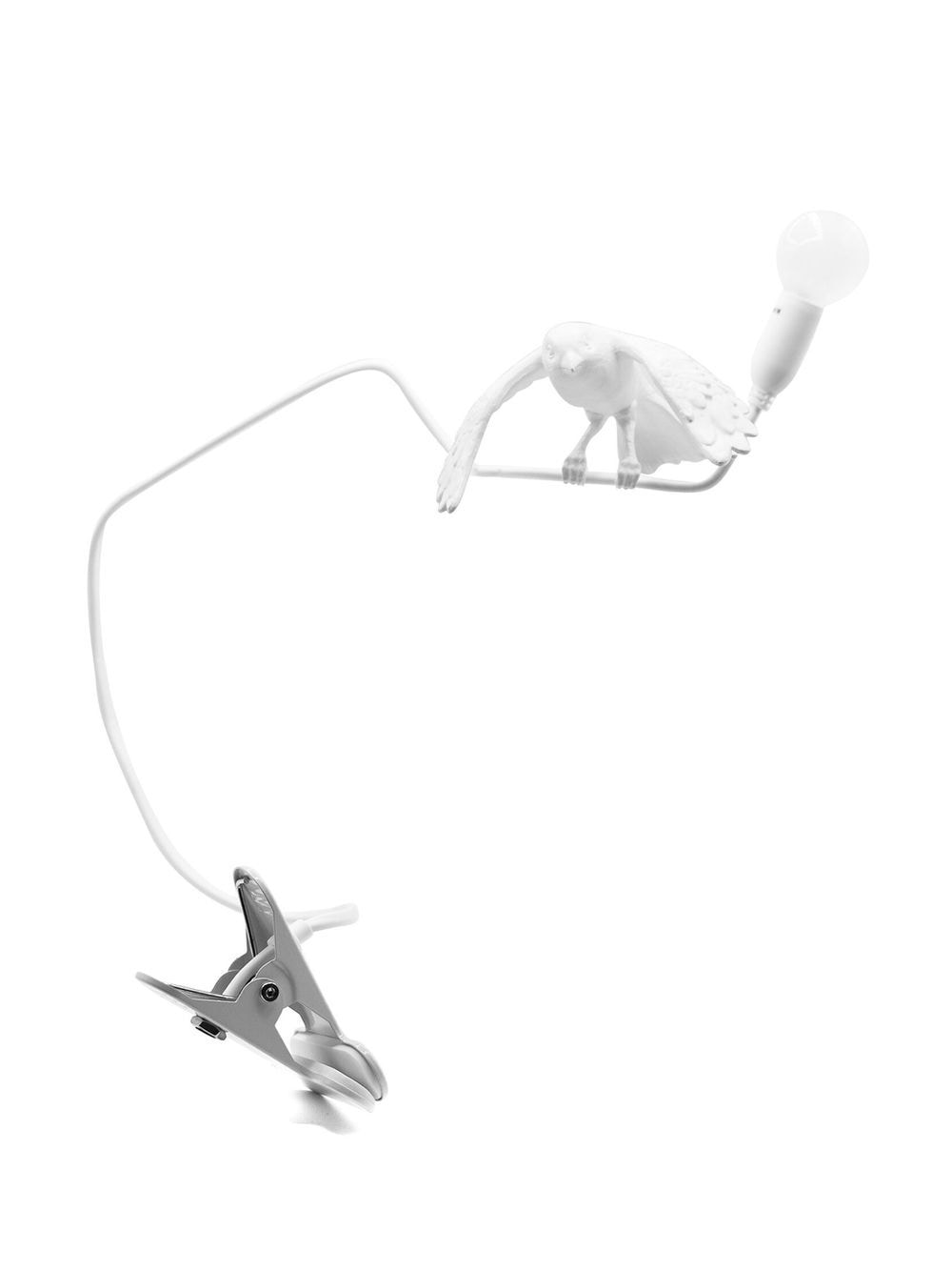 LAMPADA  USB IN RESINA CON MORSETTO "SPARROW-TAKING OFF"-C/TRASFORMATORE