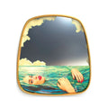 SPECCHIO CON CORNICE LEGNO "TOILETPAPER" Cm.54 h.59 - SEA GIRL