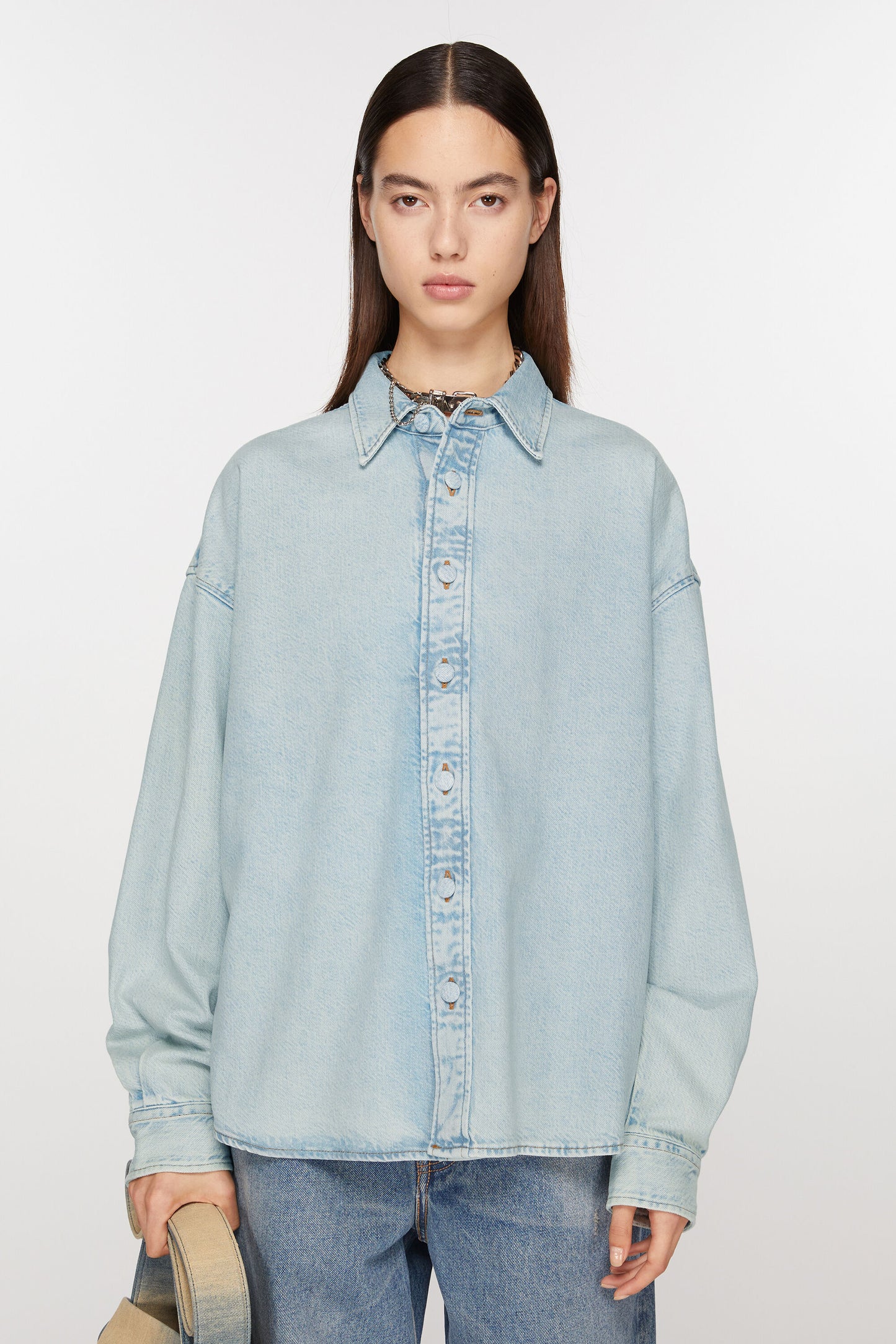DENIM BUTTON-UP SHIRT