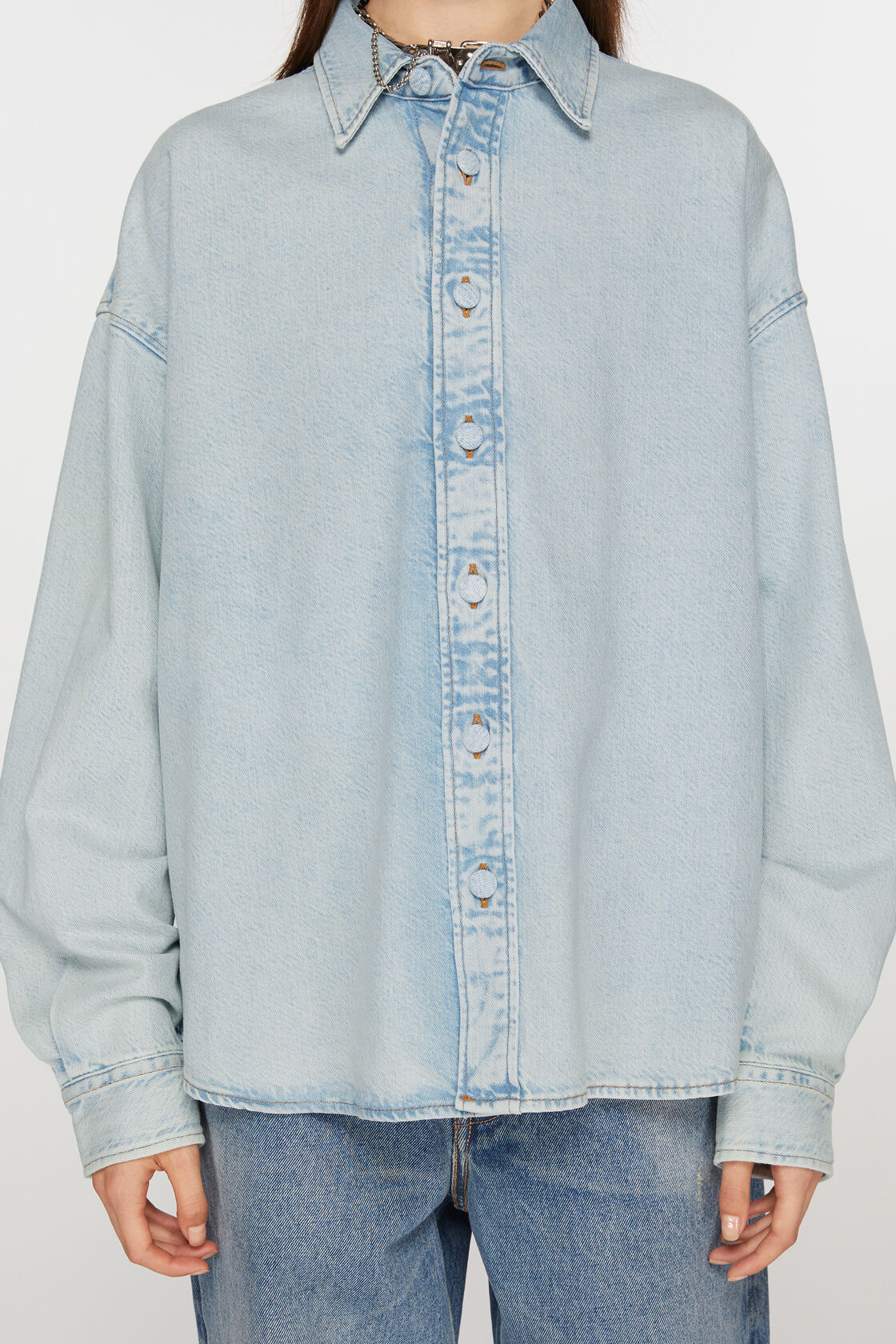 DENIM BUTTON-UP SHIRT